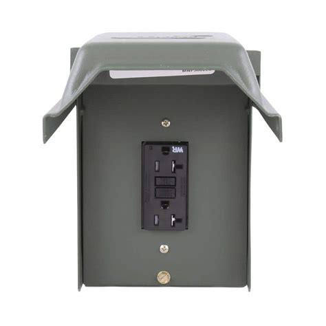 wired up 20 amp junction box|20 amp outdoor receptacle box.